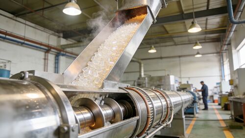 최신 회사 솔루션에 대해 고온 플라스틱 펠릿 냉각 및 이송 통합 솔루션