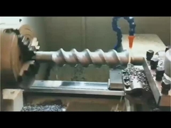 PE, PPR 및 PP 덩어리 파이프 제조용 혼합 머리와 단일 진압 나사