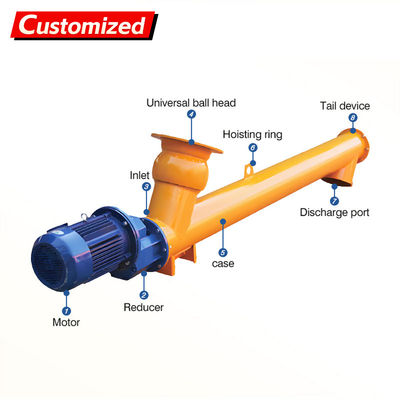좋은 가격 custom Adjustable Speed Building Industry Spiral Screw Conveyor for Cement Fertilizer Flexible Granular Sugar  Cement  Auger Feeders 온라인으로