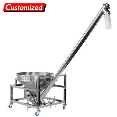 좋은 가격 Custom-designed inclined stainless steel screw conveyor, automatic feeding system for transporting non-free-flowing powdered products such as flour, talcum powder, coffee, milk powder, etc. 온라인으로