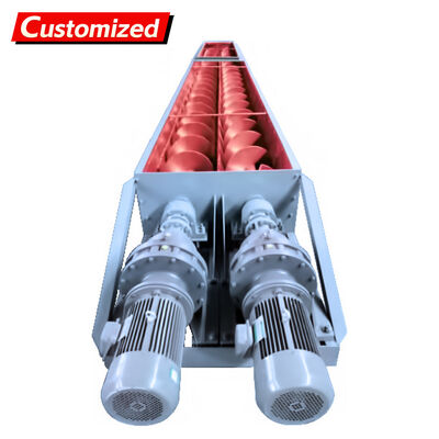 좋은 가격 OEM 이중 샤프트 스크류 컨베이어 탄소강/스테인리스강 구조 내마모성, 내식성 산업용 분말/과립 이송 플라이 애시, 시멘트 입자 재료 처리 장비 온라인으로