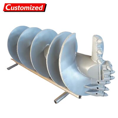 좋은 가격 맞춤형 오거 드릴링 장비, 오거 드릴링 장비, 회전식 드릴링 장비 단일 플루트 스트레이트 오거 비트 (톱니형) 점토층, 심하게 풍화된 층, 자갈층 시공용 온라인으로
